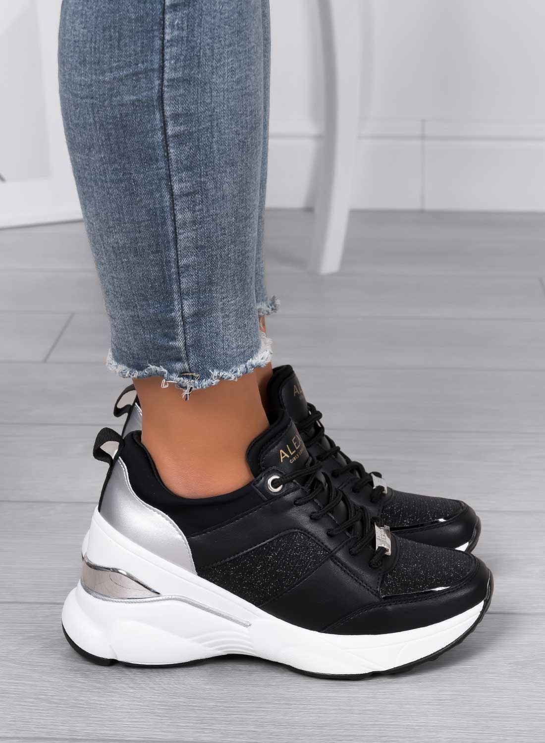 FREYA - Sneakers nere Alexoo con inserti glitter - Image 3
