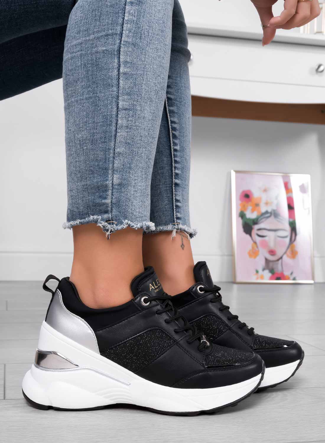 FREYA - Sneakers nere Alexoo con inserti glitter - Image 4