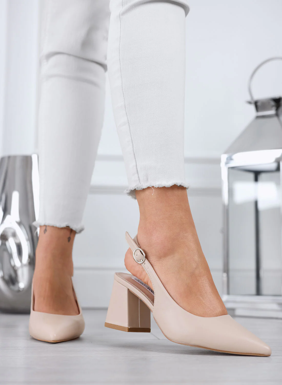MILLER - Décolleté Slingback nude con Tacco Largo - Image 3